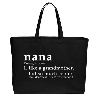 Nana Definition Like A Grandmother Cotton Canvas Jumbo Tote