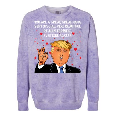 Nana Donald Trump Colorblast Crewneck Sweatshirt