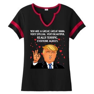 Nana Donald Trump Ladies Halftime Notch Neck Tee