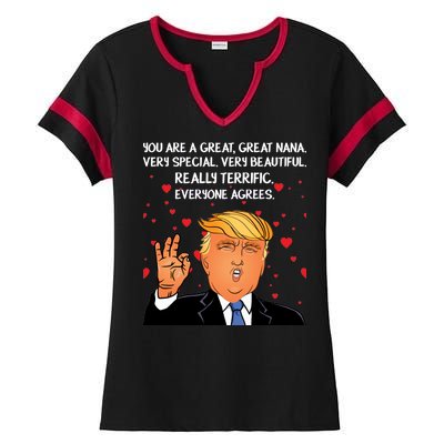 Nana Donald Trump Ladies Halftime Notch Neck Tee