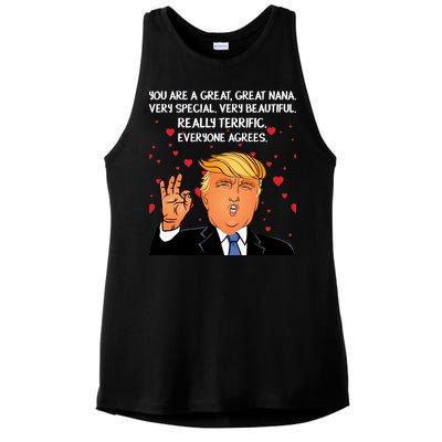 Nana Donald Trump Ladies PosiCharge Tri-Blend Wicking Tank