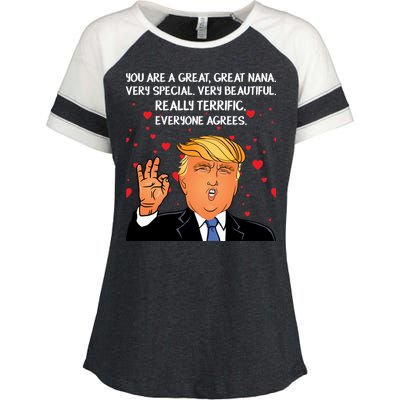 Nana Donald Trump Enza Ladies Jersey Colorblock Tee