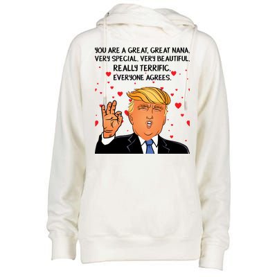 Nana Donald Trump Womens Funnel Neck Pullover Hood