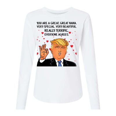 Nana Donald Trump Womens Cotton Relaxed Long Sleeve T-Shirt