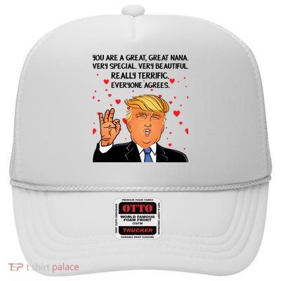 Nana Donald Trump High Crown Mesh Back Trucker Hat
