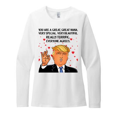 Nana Donald Trump Womens CVC Long Sleeve Shirt