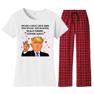 Nana Donald Trump Women's Flannel Pajama Set