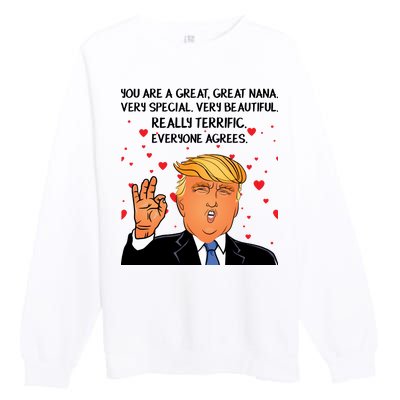 Nana Donald Trump Premium Crewneck Sweatshirt