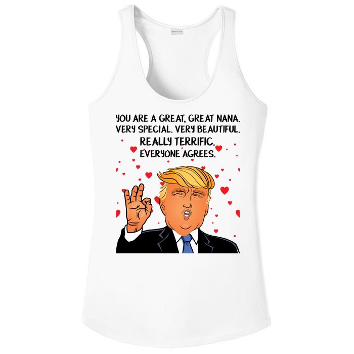 Nana Donald Trump Ladies PosiCharge Competitor Racerback Tank