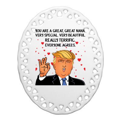 Nana Donald Trump Ceramic Oval Ornament