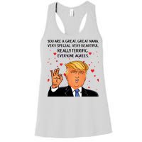 Nana Donald Trump Women's Racerback Tank