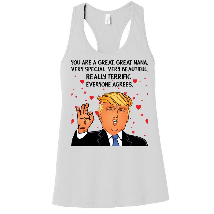 Nana Donald Trump Women's Racerback Tank