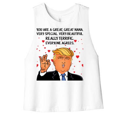 Nana Donald Trump Women's Racerback Cropped Tank