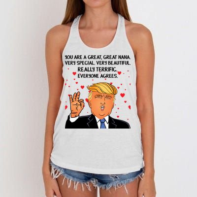 Nana Donald Trump Women's Knotted Racerback Tank