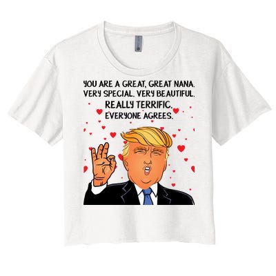 Nana Donald Trump Women's Crop Top Tee