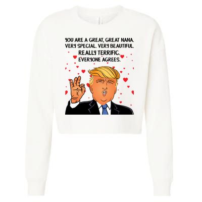 Nana Donald Trump Cropped Pullover Crew