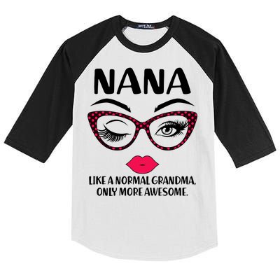 Nana Like A Normal Grandma Only More Awesome Kids Colorblock Raglan Jersey