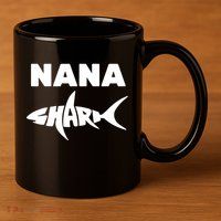Nana Shark 11oz C Handle Ceramic Mug