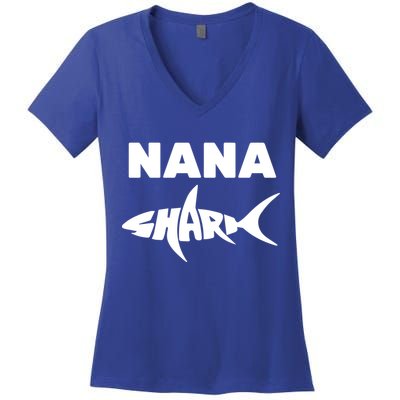 Nana Shark Women's V-Neck T-Shirt