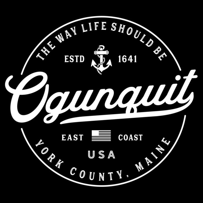 Nautical Anchor Ogunquit Maine Travel Vacation Gift Drawstring Bag
