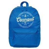Nautical Anchor Ogunquit Maine Travel Vacation Gift 16 in Basic Backpack