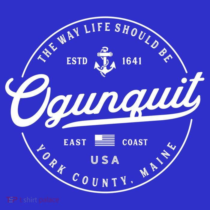 Nautical Anchor Ogunquit Maine Travel Vacation Gift Premium T-Shirt