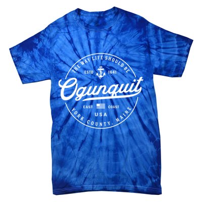 Nautical Anchor Ogunquit Maine Travel Vacation Gift Tie-Dye T-Shirt
