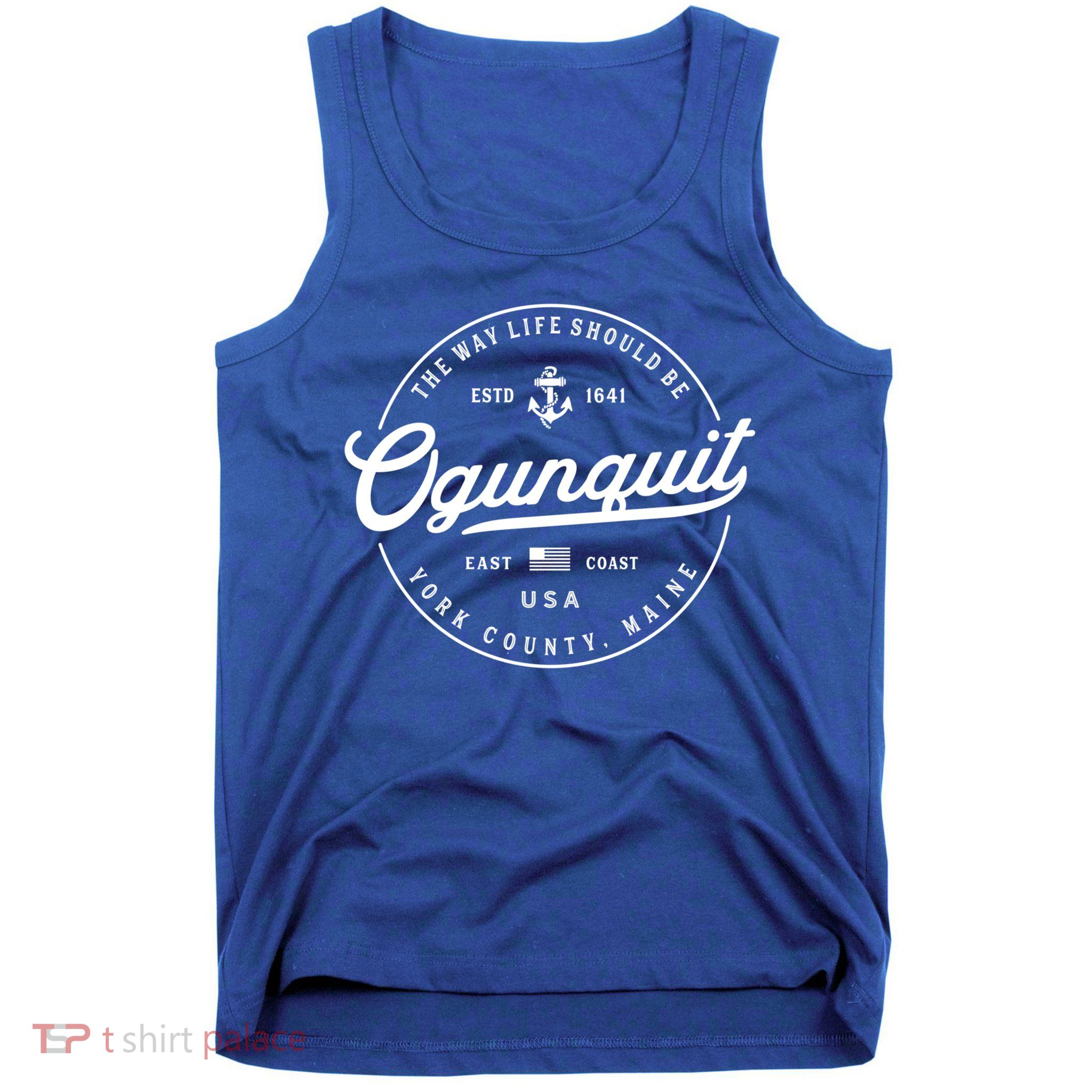Nautical Anchor Ogunquit Maine Travel Vacation Gift Tank Top