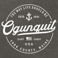 Nautical Anchor Ogunquit Maine Travel Vacation Gift Cotton Canvas Backpack