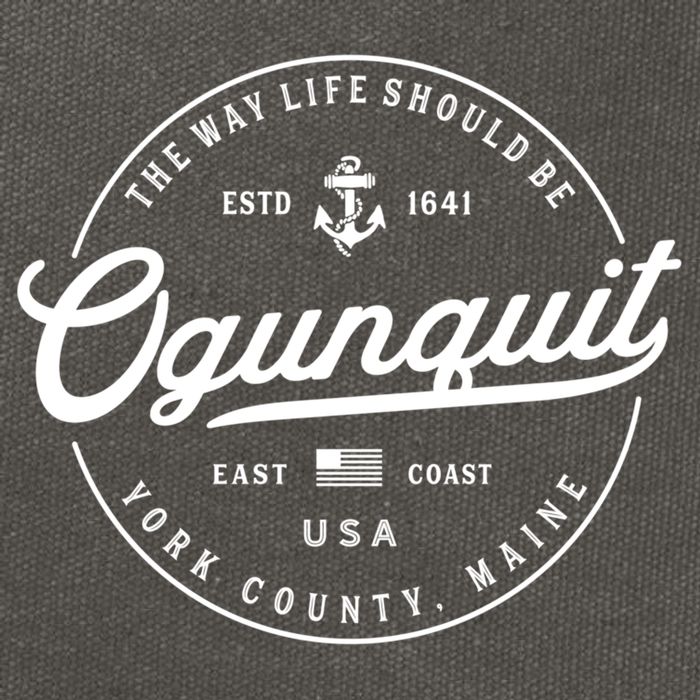 Nautical Anchor Ogunquit Maine Travel Vacation Gift Cotton Canvas Backpack