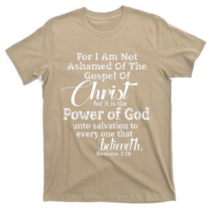 NOT ASHAMED Of Christ Christian Jesus Gospel Love T-Shirt