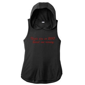 Nude Are On 2017 Send Me Money Ladies PosiCharge Tri-Blend Wicking Draft Hoodie Tank