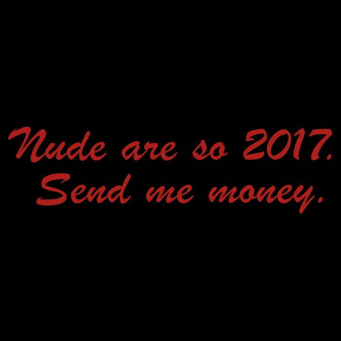 Nude Are On 2017 Send Me Money Drawstring Bag