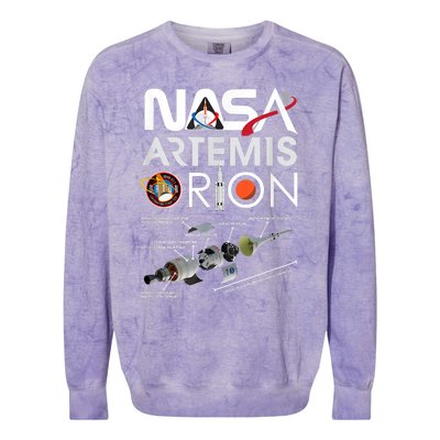 Nasa Artemis Orion Space Launch System SLS Schematics Colorblast Crewneck Sweatshirt