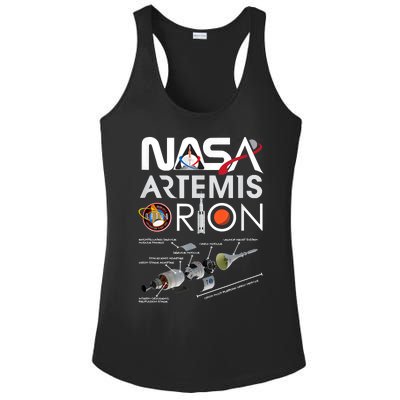 Nasa Artemis Orion Space Launch System SLS Schematics Ladies PosiCharge Competitor Racerback Tank