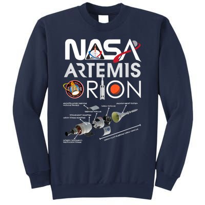 Nasa Artemis Orion Space Launch System SLS Schematics Sweatshirt