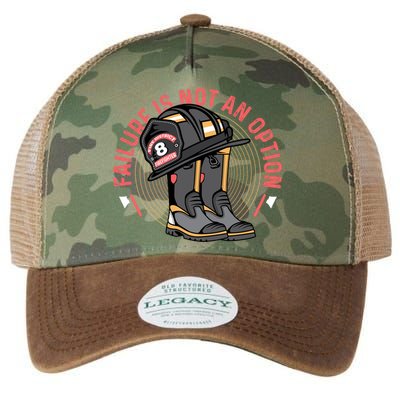 Not An Option Volunteer Firefighter Gift Legacy Tie Dye Trucker Hat