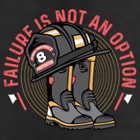 Not An Option Volunteer Firefighter Gift 7 Panel Mesh Trucker Snapback Hat