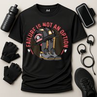 Not An Option Volunteer Firefighter Gift Cooling Performance Crew T-Shirt