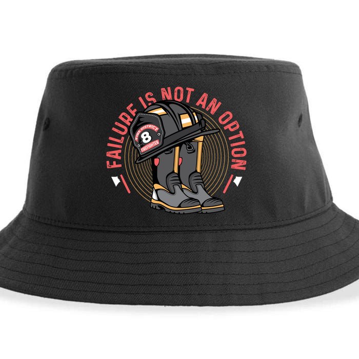 Not An Option Volunteer Firefighter Gift Sustainable Bucket Hat
