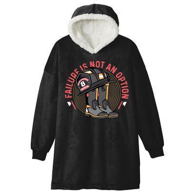 Not An Option Volunteer Firefighter Gift Hooded Wearable Blanket