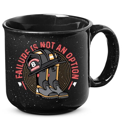 Not An Option Volunteer Firefighter Gift 15oz Campfire Ceramic Mug