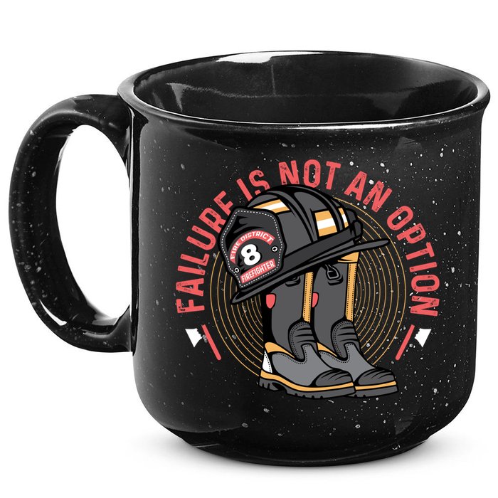 Not An Option Volunteer Firefighter Gift 15oz Campfire Ceramic Mug