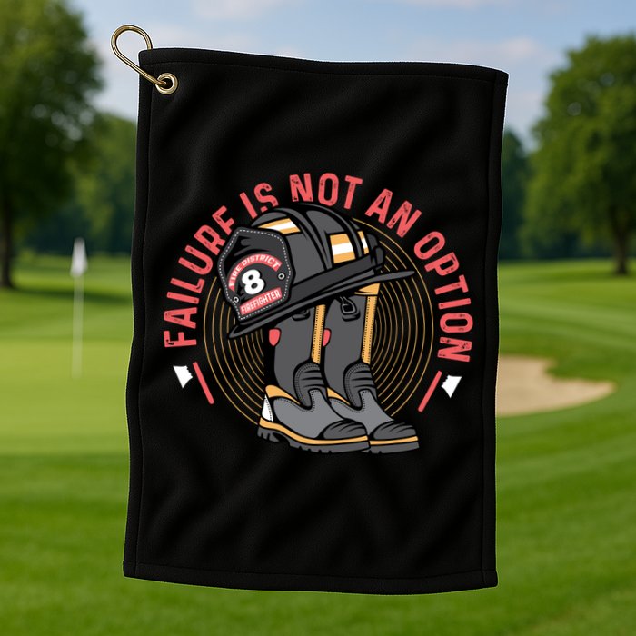 Not An Option Volunteer Firefighter Gift Golf Towel