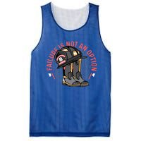 Not An Option Volunteer Firefighter Gift Mesh Reversible Basketball Jersey Tank