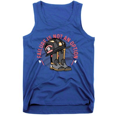 Not An Option Volunteer Firefighter Gift Tank Top