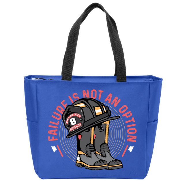 Not An Option Volunteer Firefighter Gift Zip Tote Bag