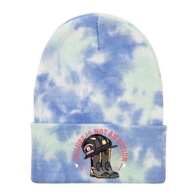 Not An Option Volunteer Firefighter Gift Tie Dye 12in Knit Beanie