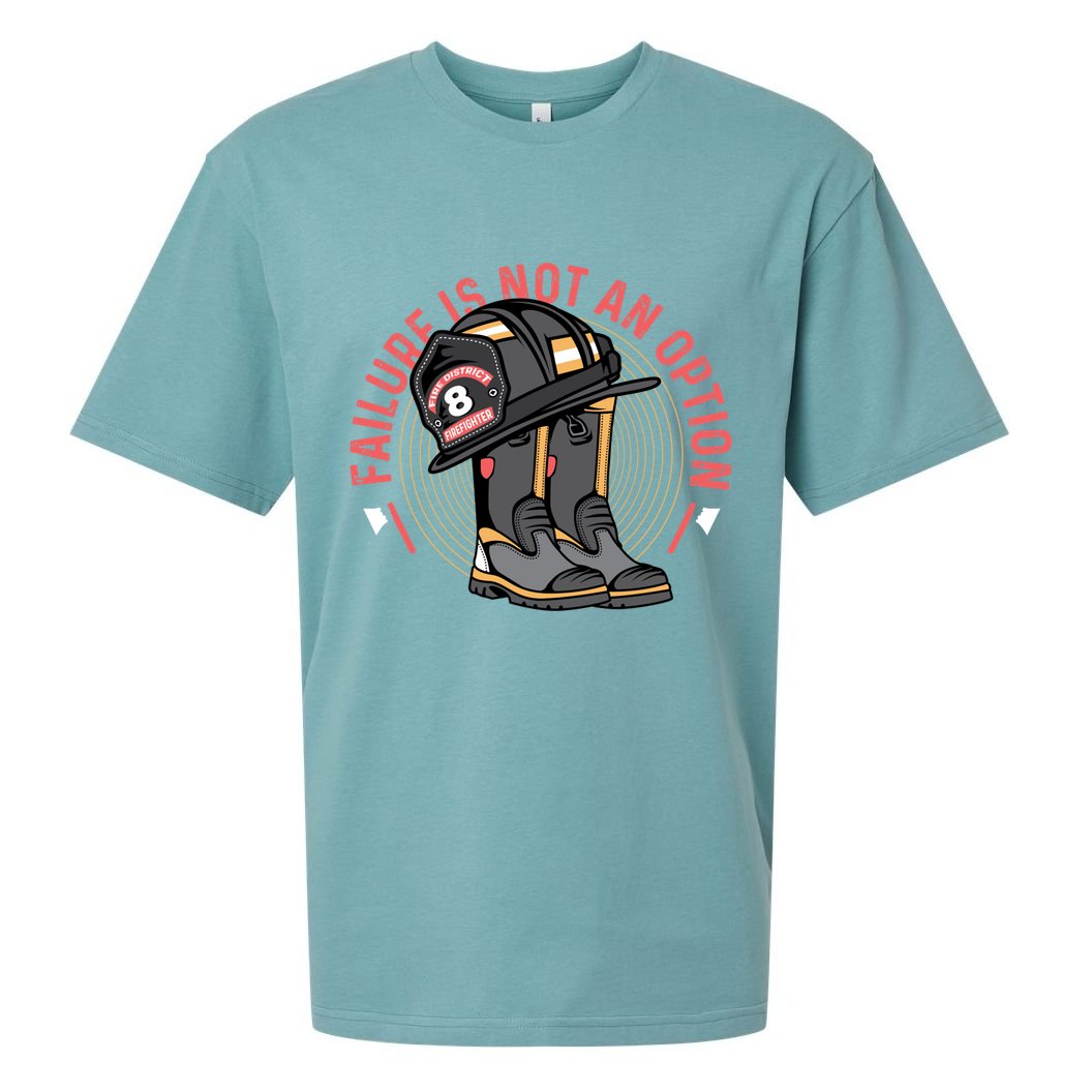 Not An Option Volunteer Firefighter Gift Sueded Cloud Jersey T-Shirt