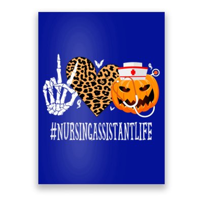 Nursing Assistant Peace Love Pumpkin Funny Halloween Cute Gift Poster